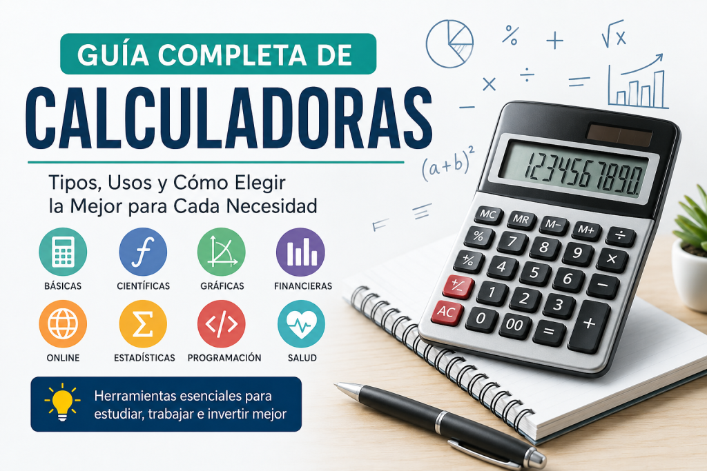 Guía completa de calculadoras, tipos, usos y cómo elegir la mejor para cada necesidad