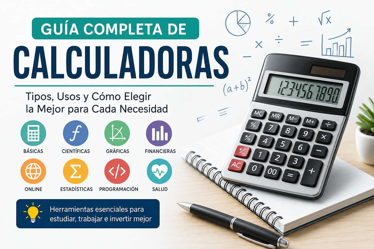 Guía completa de calculadoras, tipos, usos y cómo elegir la mejor para cada necesidad